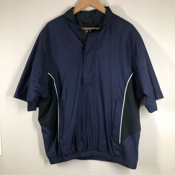 FootJoy Mens Dryjoys Lined Jacket 1/2 Zip Outdoor Golf Windbreaker Medium
